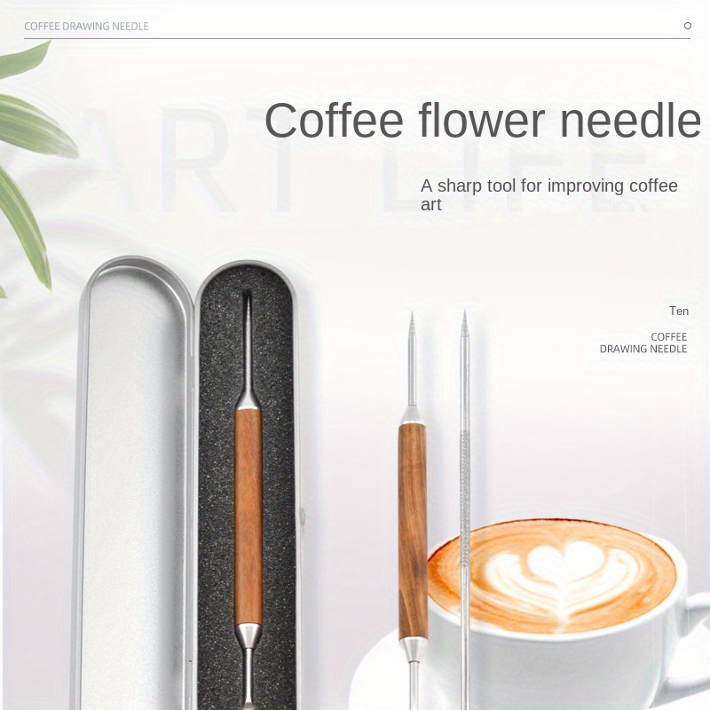 Coffee Art Pen Stainless Steel Latte Pull Flower Needle - Temu