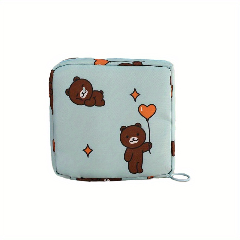 Cute Bear Portable Sanitary Napkin Storage Bag Large - Temu