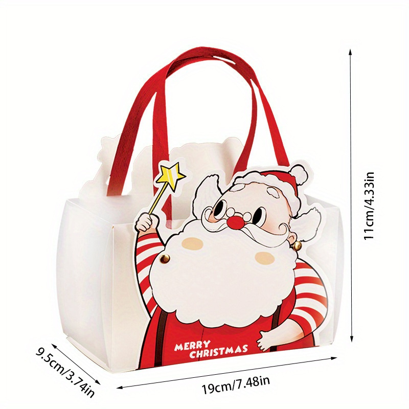 1pc Christmas Apple Bag, Santa style apple bag with bell,Kids Gift