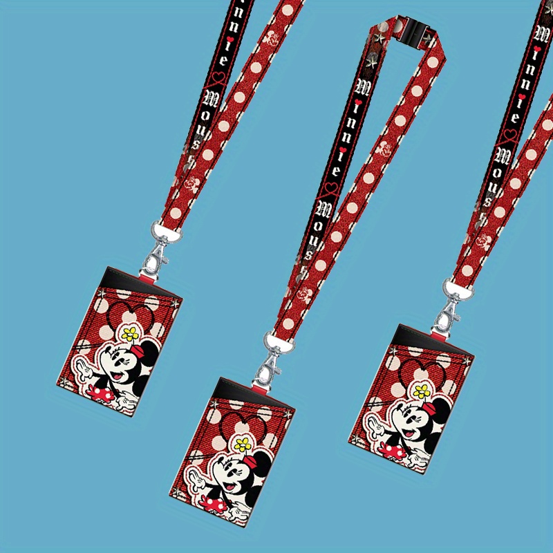Disney Women's Red Mickey and Minnie Mouse Lanyard