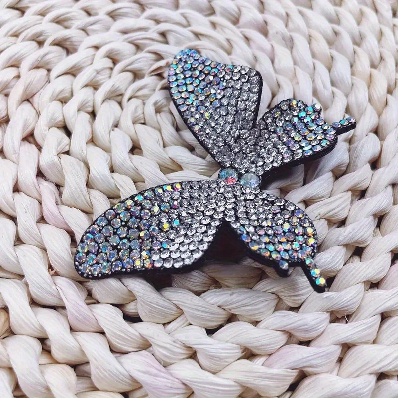 Crystal Butterfly Shape Design Shoe Clips Detachable Shoe - Temu