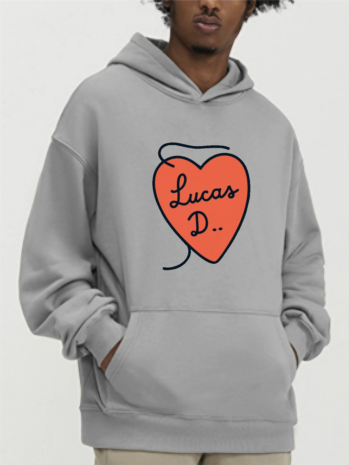 sudadera larga corazón latir