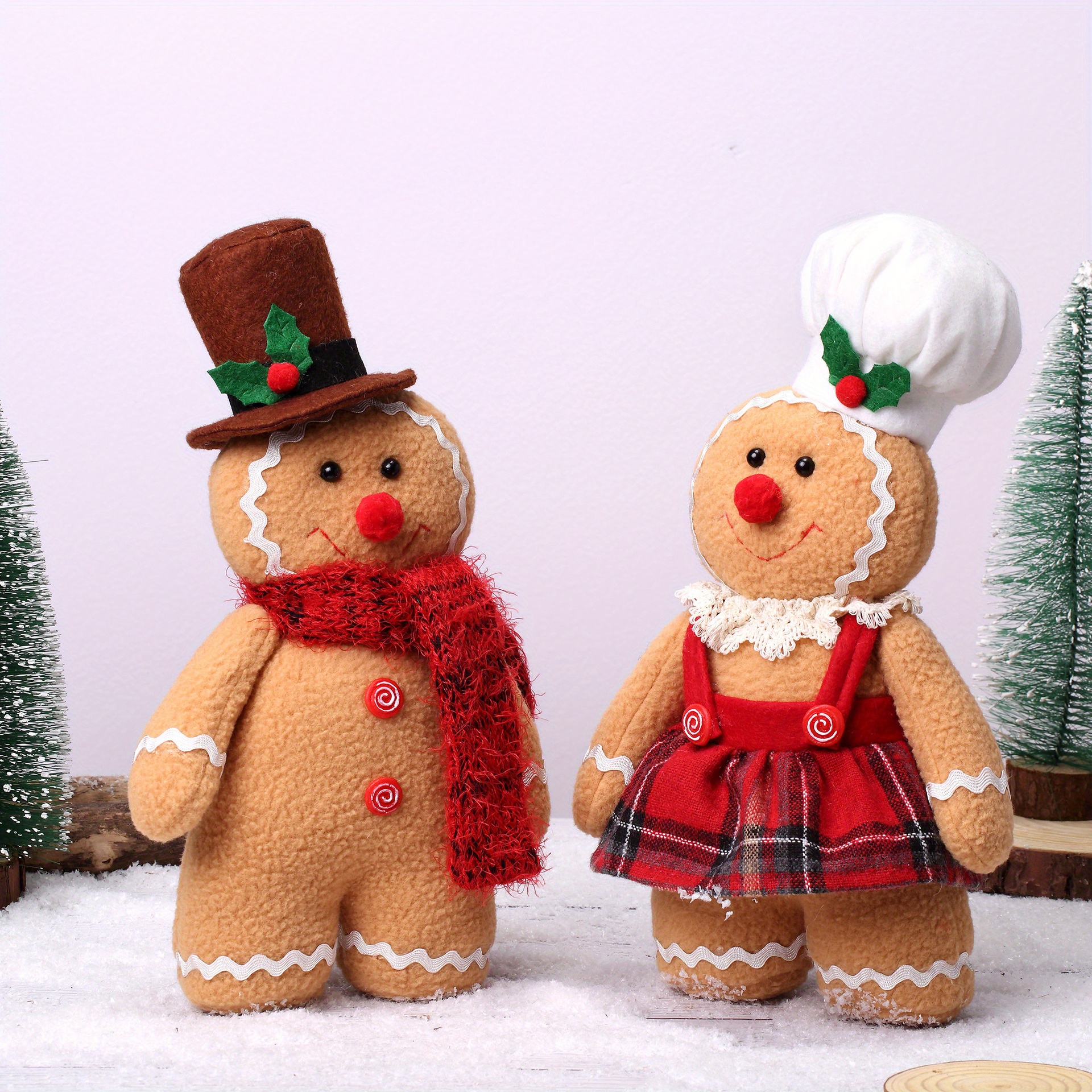 Gingerbread Man Doll European American Toy Ornaments Wool - Temu