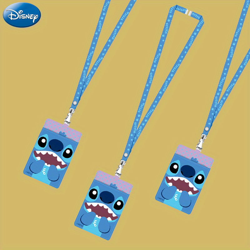 Disney 1pcs Officially Licensed Stitch Lanyard ID Badge Holder for