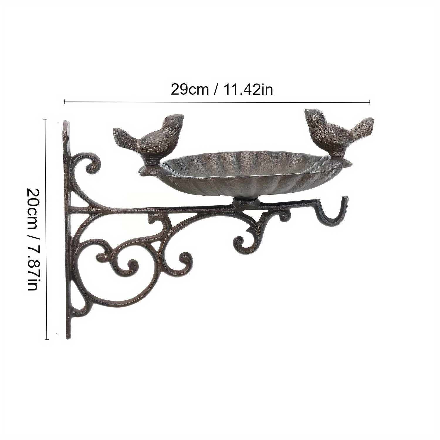 Wall thermometer bird in cast iron