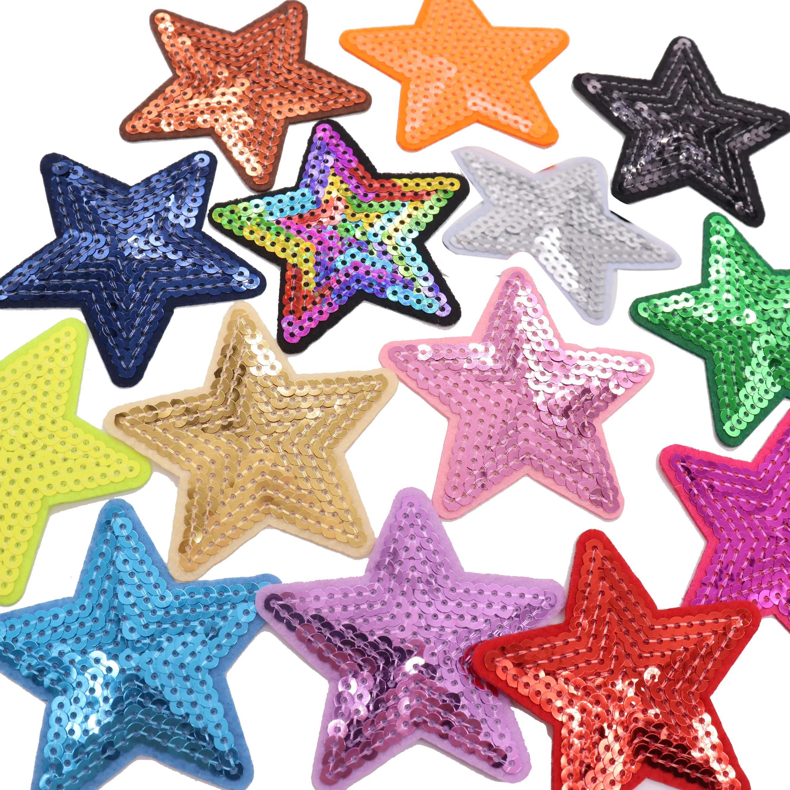 Sequined Star Patches For Men Sequined Sew On Star Stickers - Temu