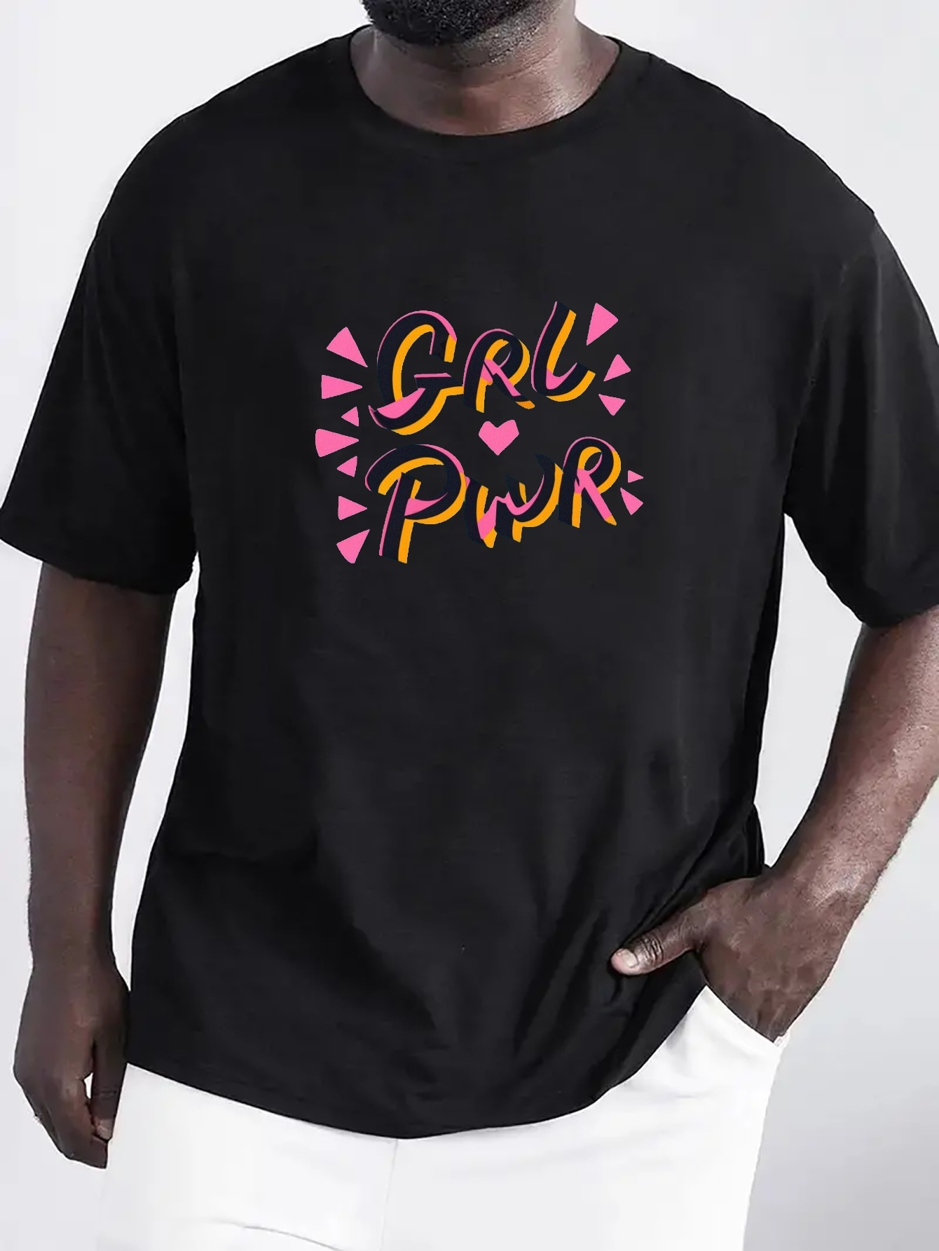 Camiseta Estampado Letras Girl Power Camisetas Hombres Temu Chile