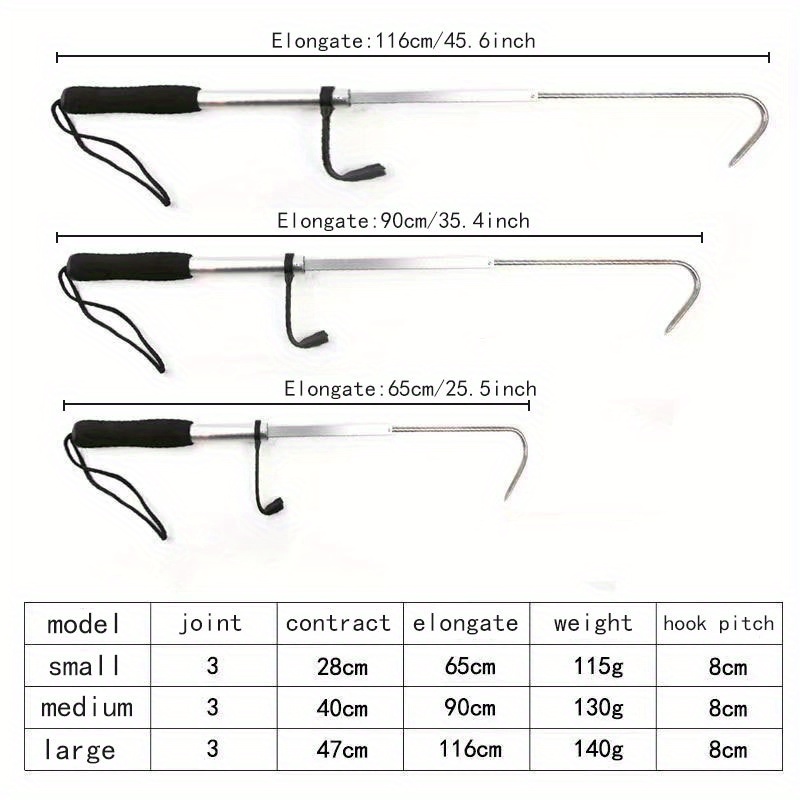 Stainless Steel Telescopic Fish Spear Hook For Large Fish - Temu Philippines