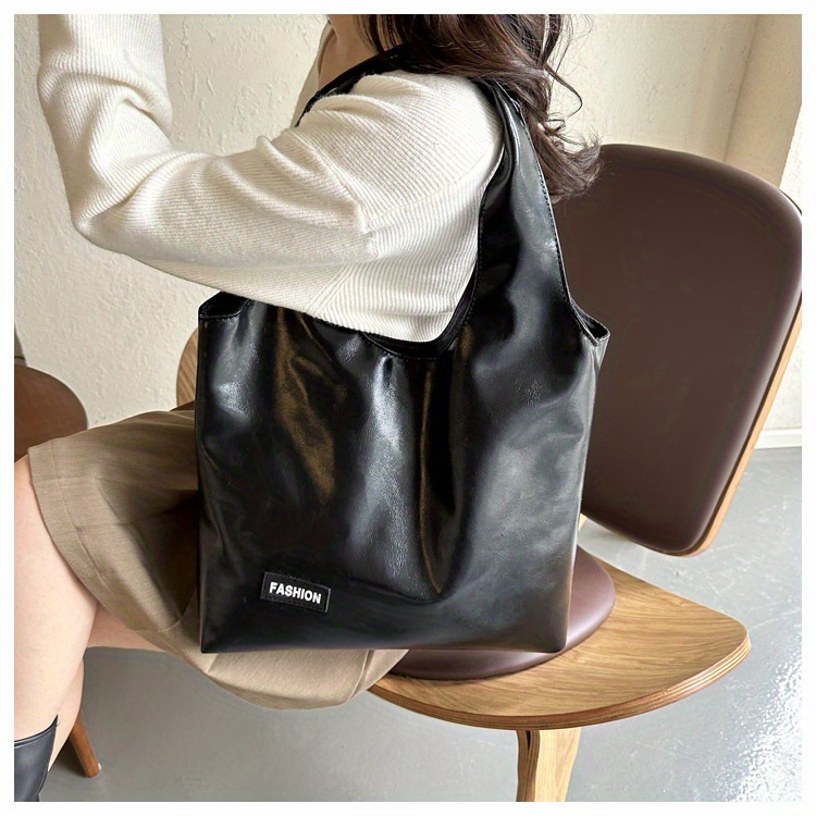 Importé - Grand Sac Femme Rétro Fourre-tout à Bandoulière en Cuir PU