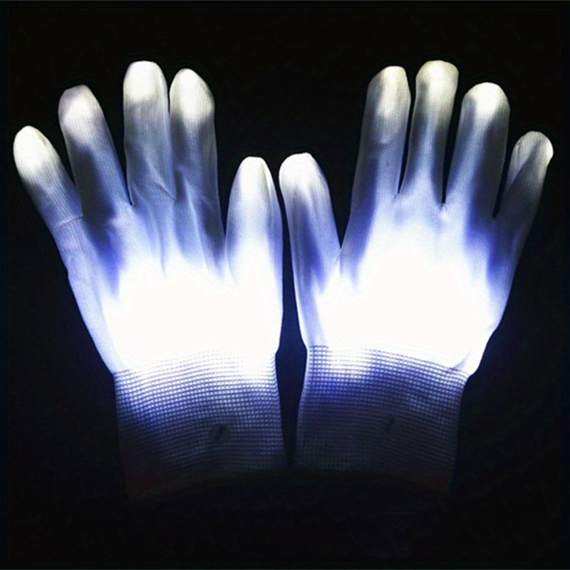 5 Colors 6 Modes Flashing Led Gloves Cool Fun Light Finger - Temu