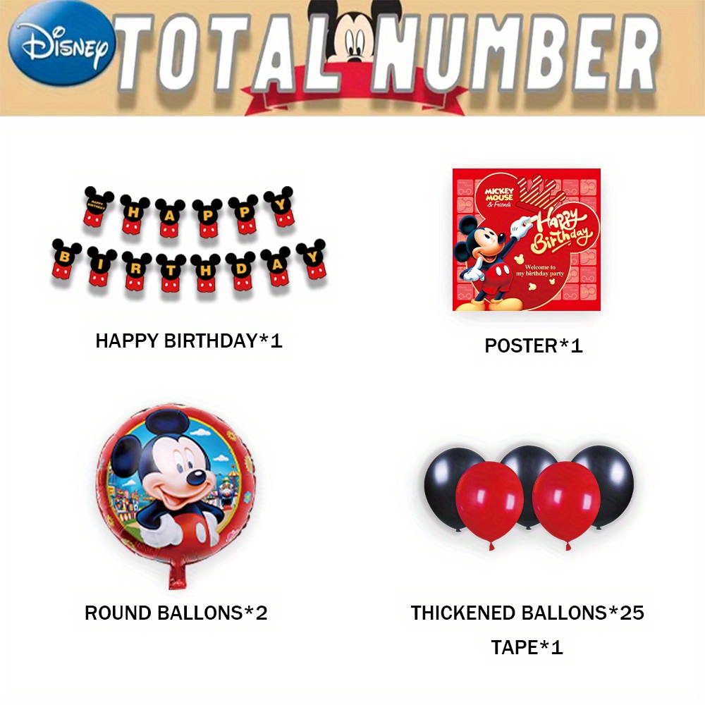 Mickey Mouse Ensemble de fournitures scolaires Disney pour enfants