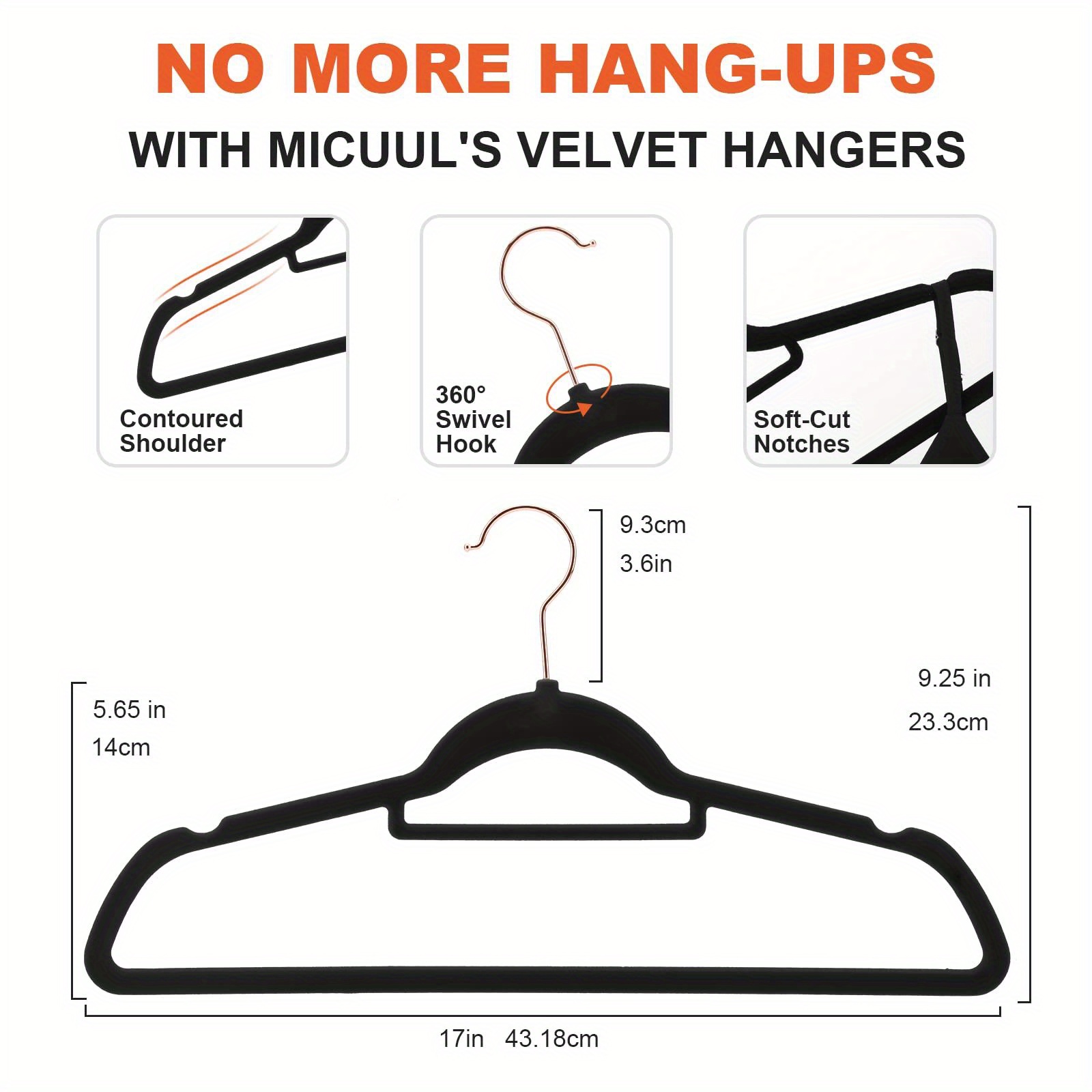 Velvet Hangers, Non-slip Hangers Swivel Hooks, Slim Space-saving Hangers, Velvet  Hangers For Closet, Heavy-duty Hangers - Temu