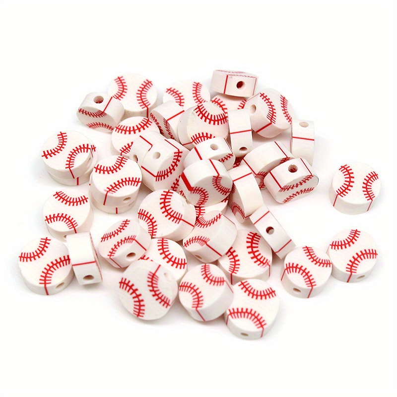  300 Pcs Sports Ball Beads for Jewelry Making, Sports Polymer Clay  Beads Bulk, Baseball Basketball Soccer Volleyball Softball Football Beads  with Box, Colorful Sports Beads for DIY Crafts Bracelet : Arts