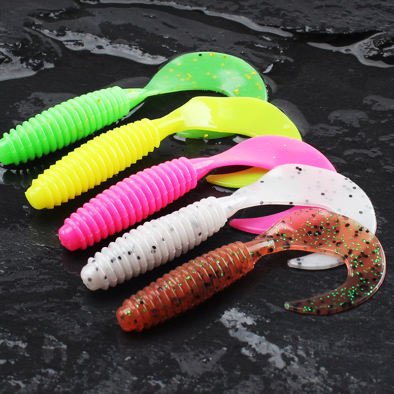 Soft Lures Twister Tail Soft Bait Bionic Fishing Lure - Temu United Kingdom