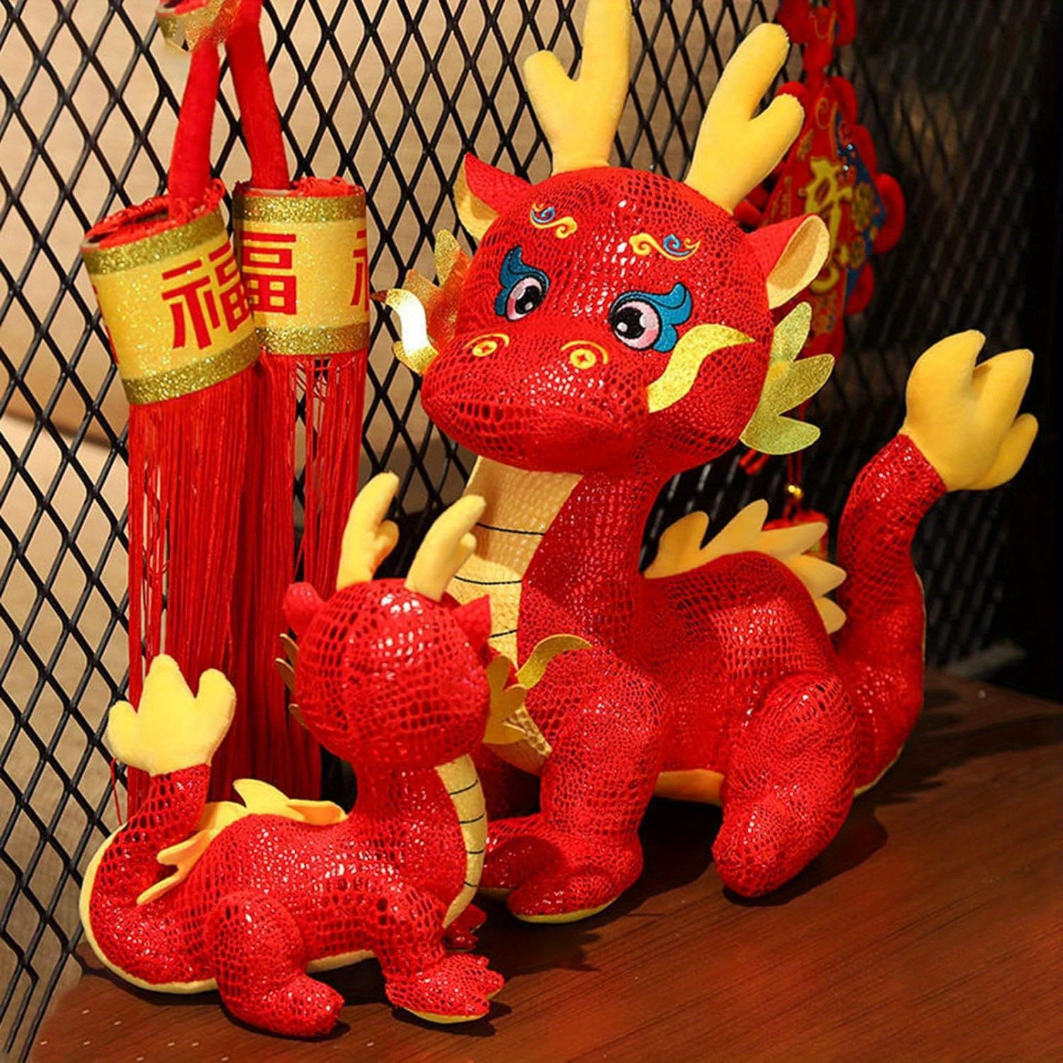Year Of 2024 Dragon Plush Toy 3d Chinese Zodiac Dragon - Temu