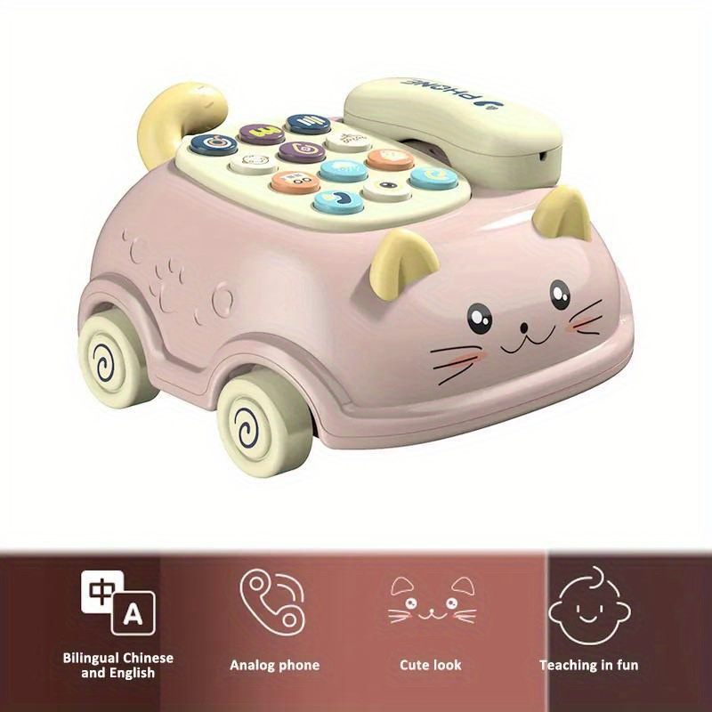 Juguetes de teléfono móvil Montessori para niños, juguetes de piano musical  para niña, juguetes de teléfono móvil para niños de 2 a 4 años, de 0 a 12  mesesC-Azul sin CAJA zhangmengya