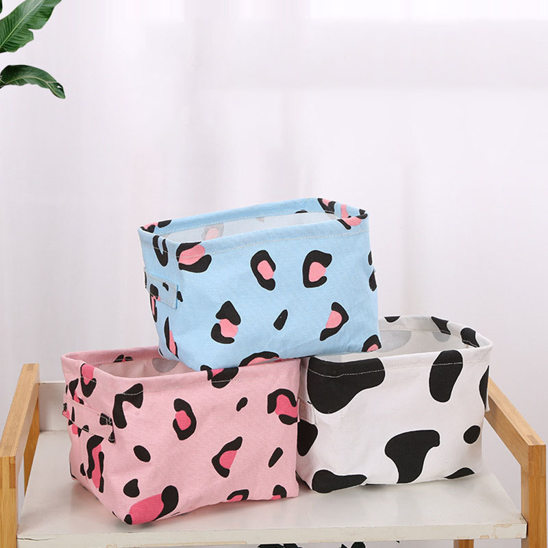 Cotton Linen Folding Storage Cabinet storage bag Baskets kids toys