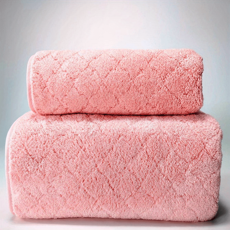 Solid Color Towel Set, Household Coral Fleece Towel, Soft Hand