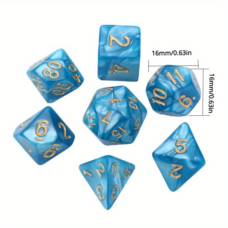 7pcs Polyhedral Dices for Board Game - Christmas Thanksgiving Gift