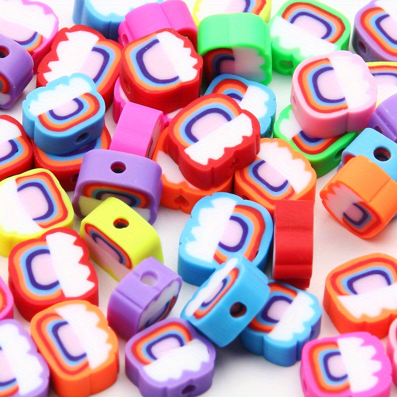 500pcs 6mm (0.236in) Mixed Color Polymer Clay Beads Bulk Fashion