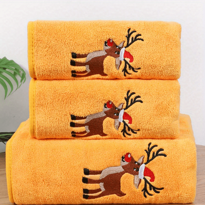 Thickened coral velvet bath towel Cartoon Bath Towel Embroidered Winnie the  Pooh Towel Bath Towel Set