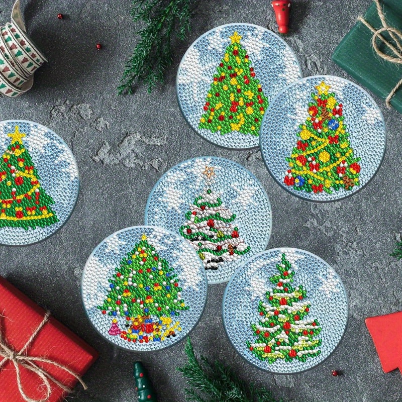 Diamond Painting Coasters Kit Diamond Painting With Tree - Temu