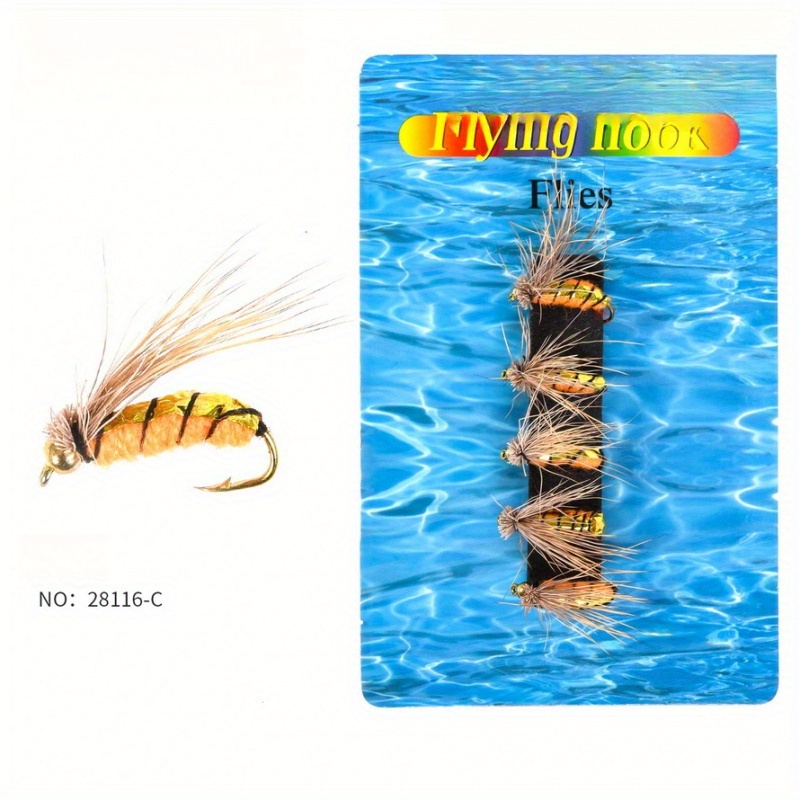 Hand tied Flying Hooks Bionic Fishing Flies Outdoor Fishing - Temu