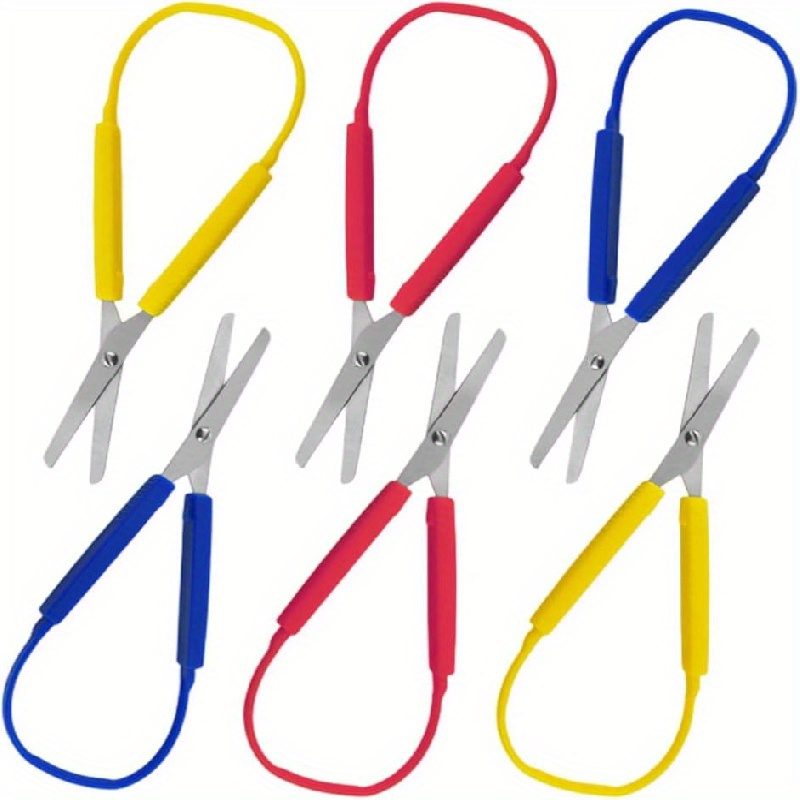 Loop Scissors for Kids, Kids Scissors for School, Kids Safety Scissors, Right or