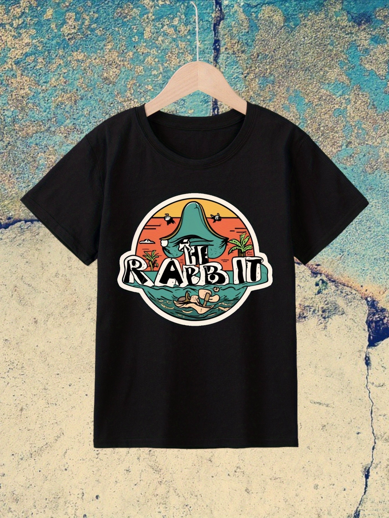 Camisetas Creativas Estampado Conejo Ni o Ropa Ni os Camisa Temu