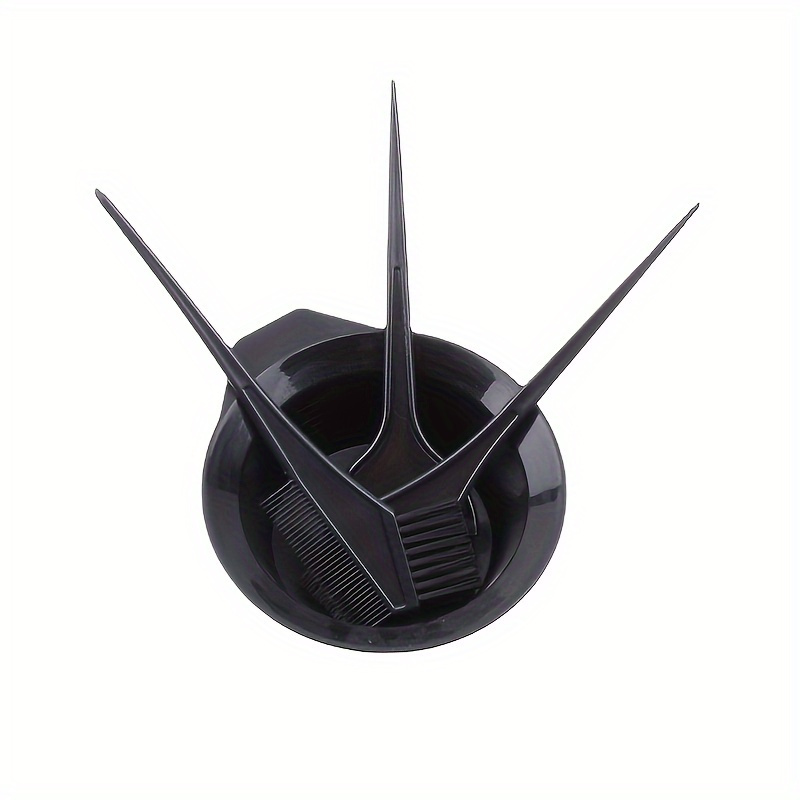 TEMU . 4pcs Professional Hair Dye Set With Comb, Brush, And Mixing Bowl - Suitable For Level Hair Dye And Bleaching, Pick Dye, Hair Dye Accessories,