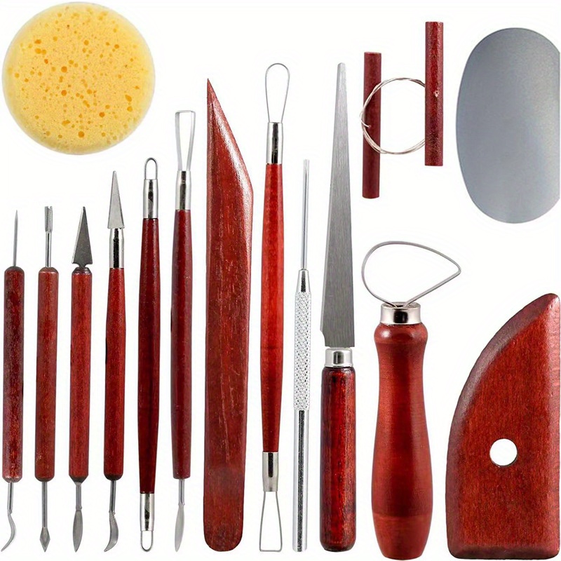 Pottery Clay Sculpting Modeling Tool Set Double sided - Temu