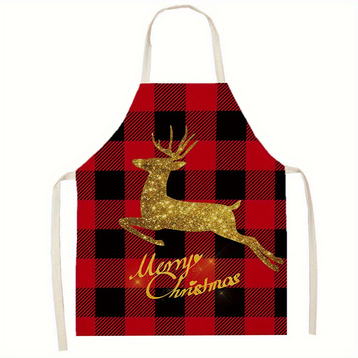 Buffalo Plaid Christmas Towels Cotton Reindeer Deer Kitchen 