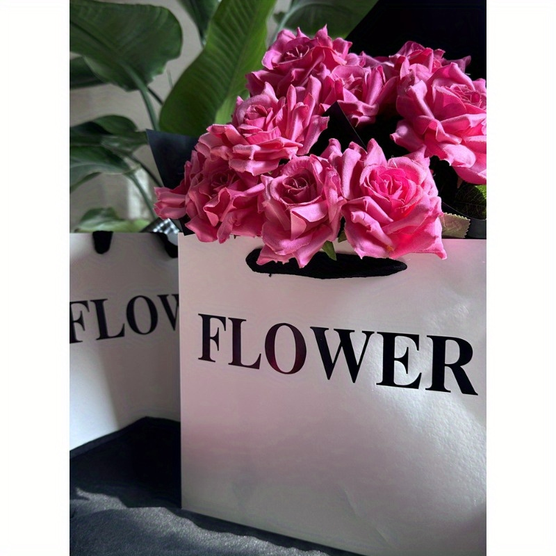 flower tote bag bouquet packaging bag premium gift bag Temu