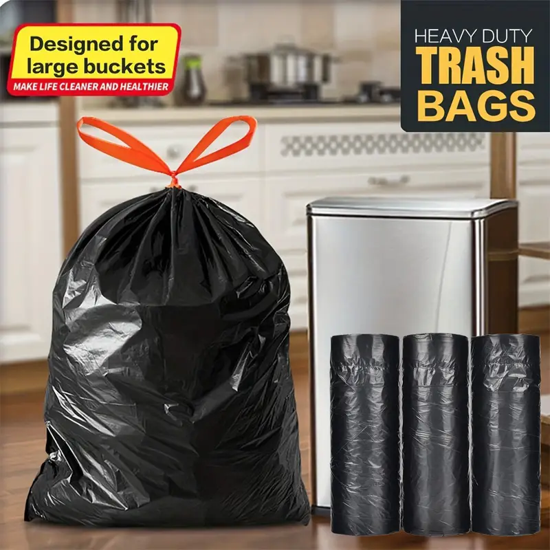 Large Drawstring Garbage Bag Disposable Garbage Bag - Temu