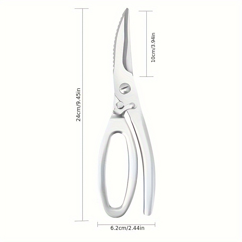 1pc Stainless Steel Kitchen Chicken Bone Scissors - Labor-Saving Food  Scissors for Strong Cutting