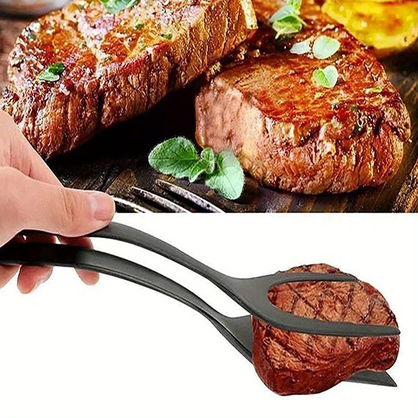 Non Stick 1 Pancake Spatula, French Fries Turners Egg Clamp, Frying Steak  Pancake Tongs, Toast Omelet Clip, Kitchen Accessories - Temu