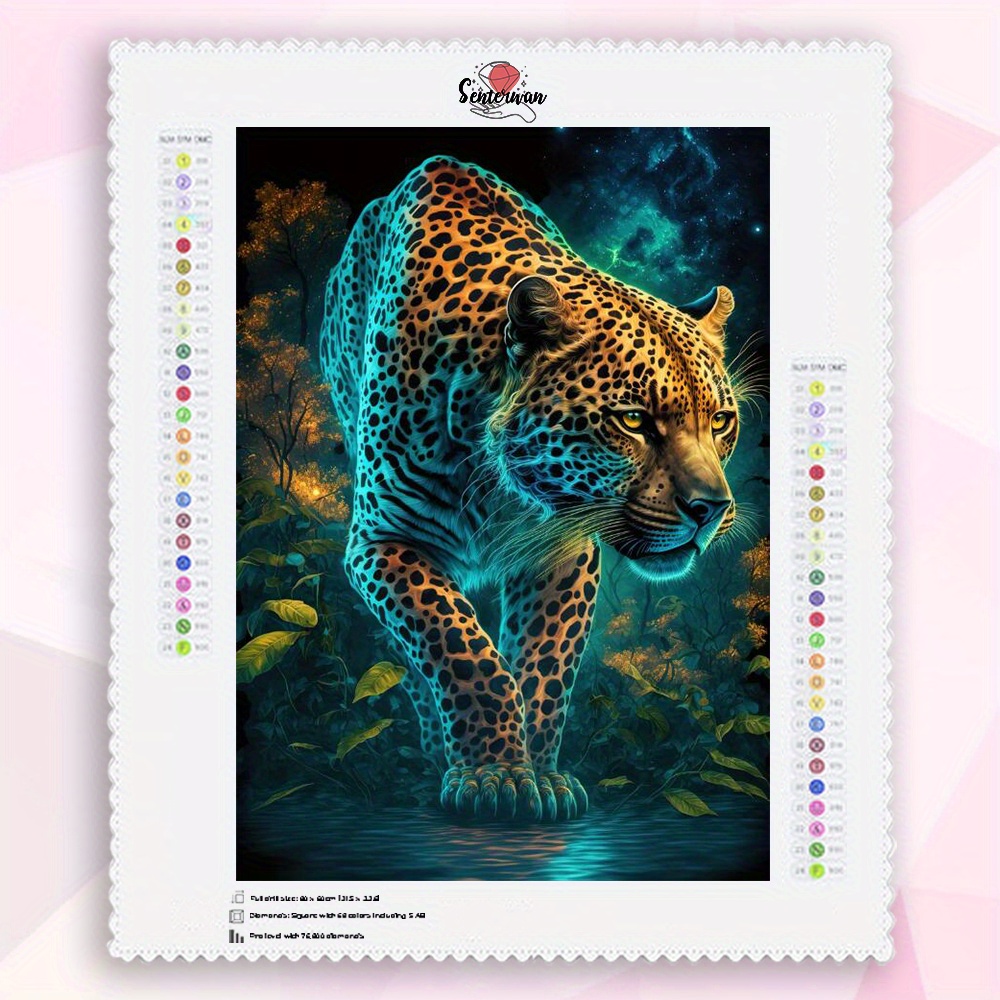 5D Diamond Painting Animal Special Shape Diamond Embroidery Forest