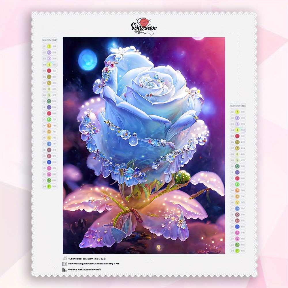 5D Diamond Painting Light Purple Leaf Butterfly Kit