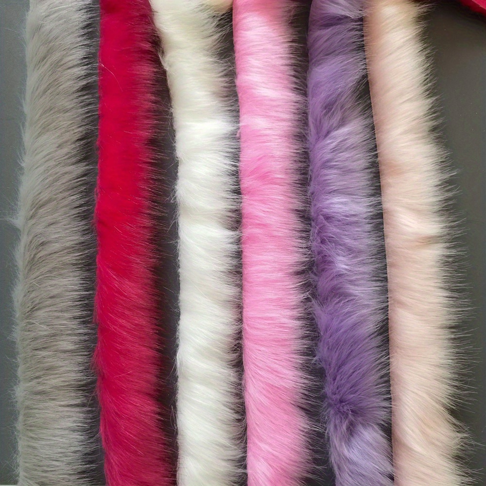 Colored Faux Fox Fur Strip Fur Clothing Accessories - Temu