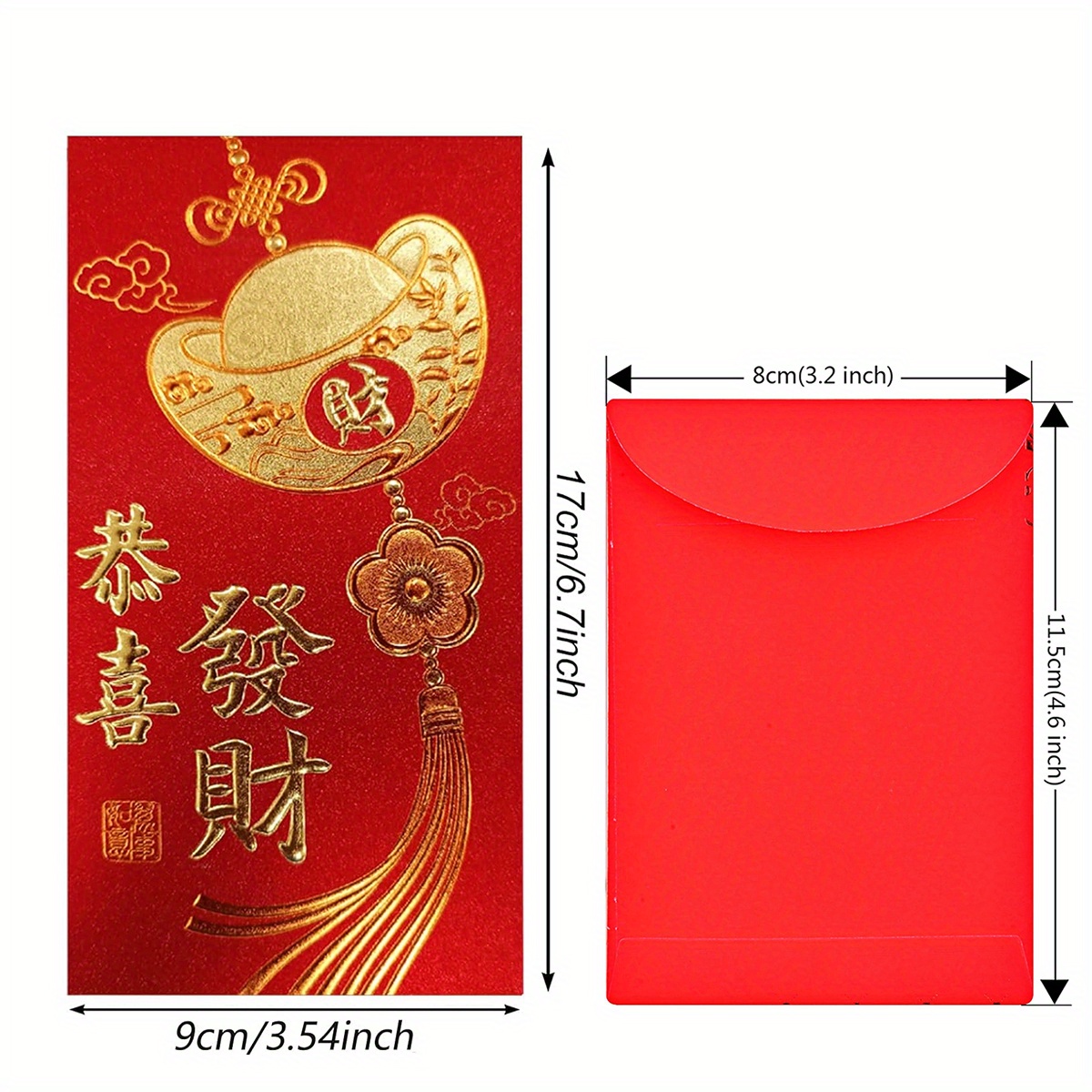 MAGICLULU 4pcs Chinese Red Envelopes 2024 Dragon Year Red Packet 3D Pop-Up  Lucky Money Envelopes Hong Bao for Spring Festival Lunar New Year Party
