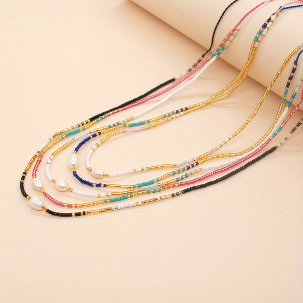 Collar largo de perlas de agua dulce multicolor. Longit…