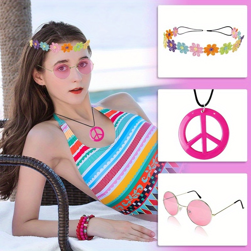 Hippie Dress Up Accessories Set
