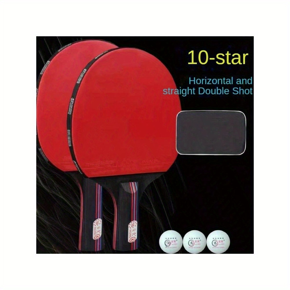 6 Star Professional Table Tennis Racket With Bag Horizontal - Temu