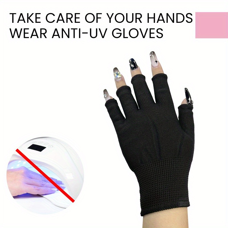 Gloves Nail Lamp Light Professional Uv Protection Gloves - Temu