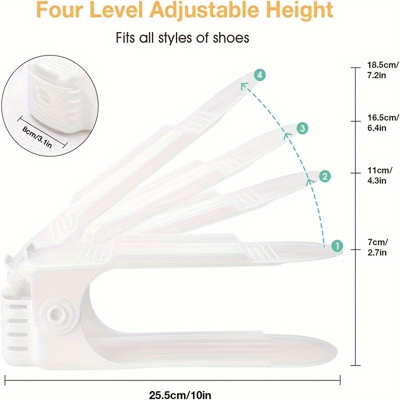 4/8 Pezzi Organizzatore Di Slot Per Scarpe, Scaffale Organizzatore Di  Scarpe Regolabile, Doppio Strato Di Scaffale Per Scarpe, Impilatore Di  Scarpe, Portascarpe Salvaspazio Per Dormitorio, Armadio Da Camera - Temu  Italy