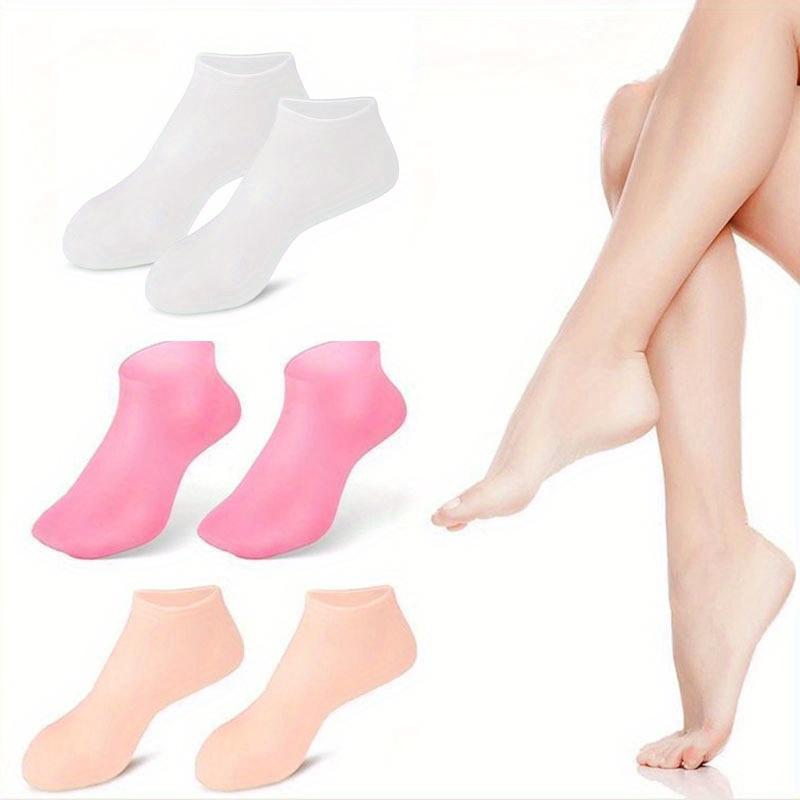 1pair Silicone Moisturizing Socks