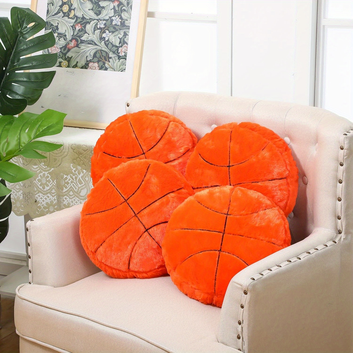 Round on sale basketball pillow