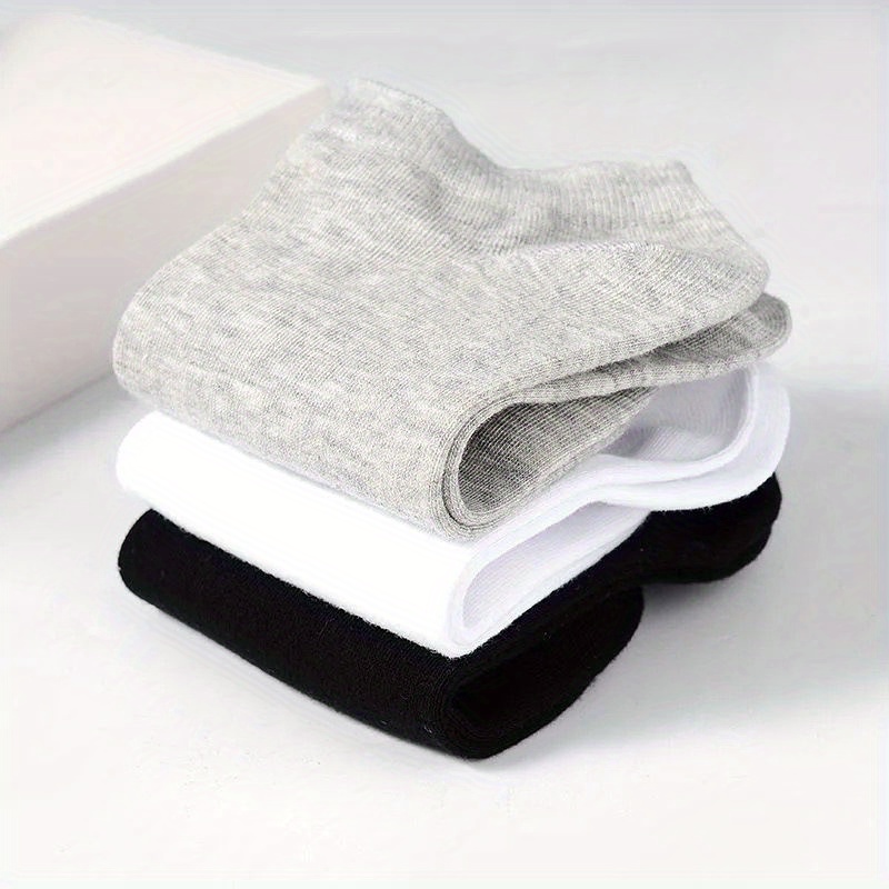 10 12 Pairs Comfy Ankle Socks Solid Socks