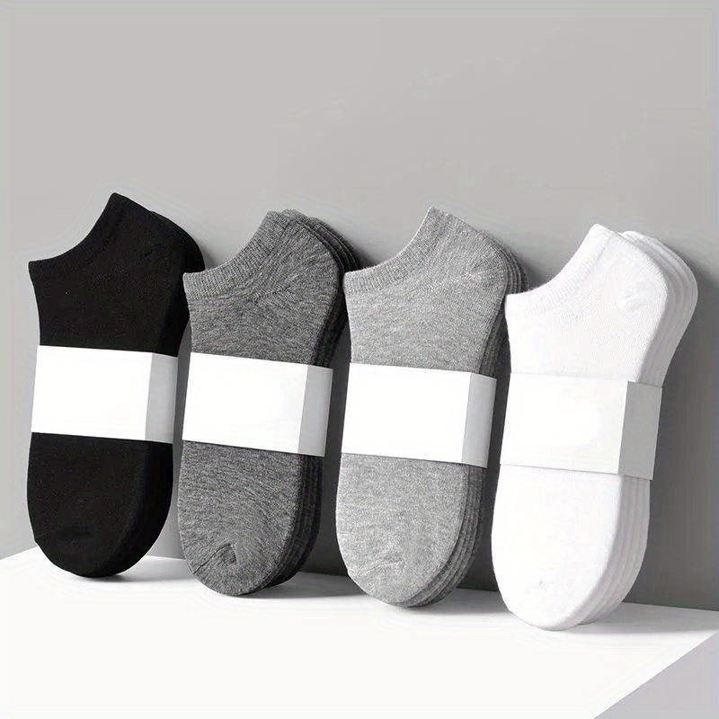 10 12 Pairs Comfy Ankle Socks Solid Socks