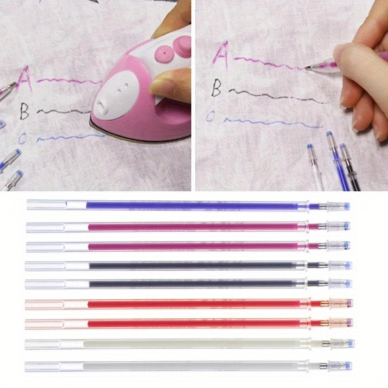 10Pcs/Set Heat Erasable Magic Marker Pen Temperature Disappearing Fabric  Fabric Pens Line Marking DIY Craft Sewing Accessories